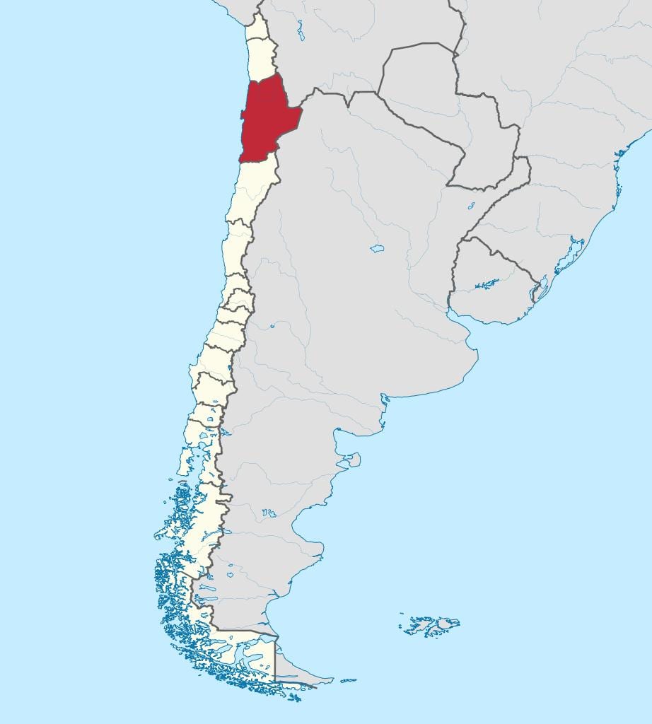 Kort af castro Chile