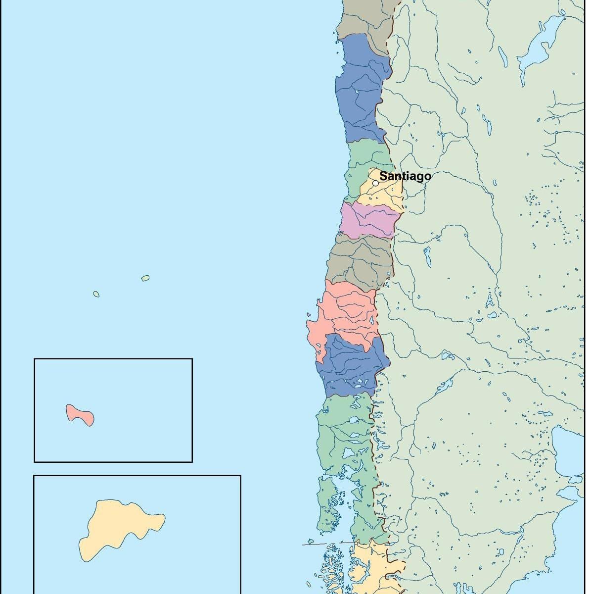 Kort af Chile vektor