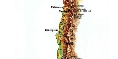 Chile hæð kort