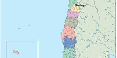 Kort af Chile vektor