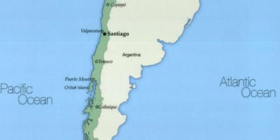 Kort af dag Chile