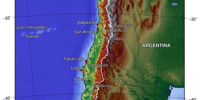 Chile landafræði kort