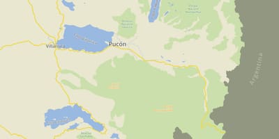 Kort af pucon Chile
