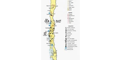 Kort af Chile höfnum